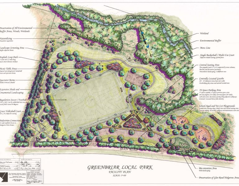 Greenbriar Local Park schematic