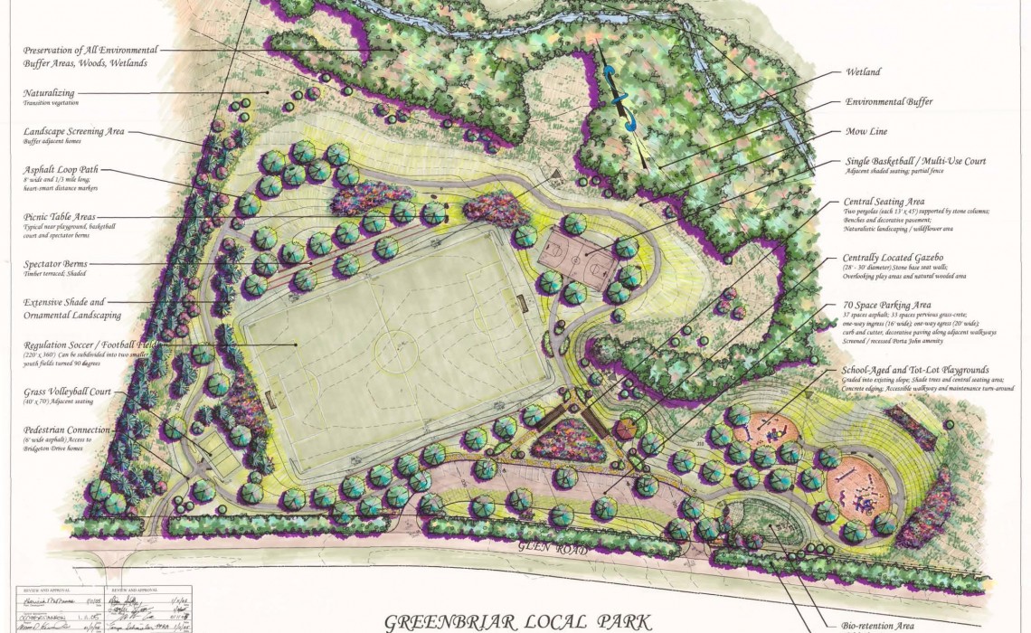 Greenbriar Local Park schematic