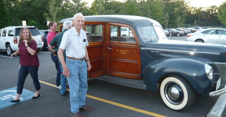 Bob Hanson and his 1940 Ford station wagon