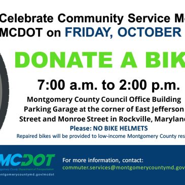 Annual Bike Drive to Repurpose Bicycles to be Held on Friday, Oct. 11, in Rockville